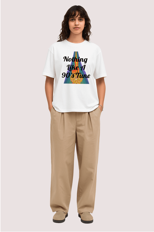 Nothing Like a 90s Tune Graphic Tee – Oversized Heavyweight Cotton Vintage Music T-Shirt