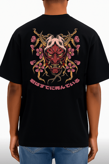 Omni Demon Graphic Tee – Oversized Heavyweight Cotton Gothic Streetwear T-Shirt