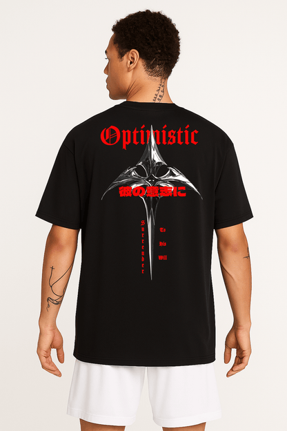 Optimism – Surrender to His Will Graphic Tee – Oversized Heavyweight Cotton Christian T-Shirt