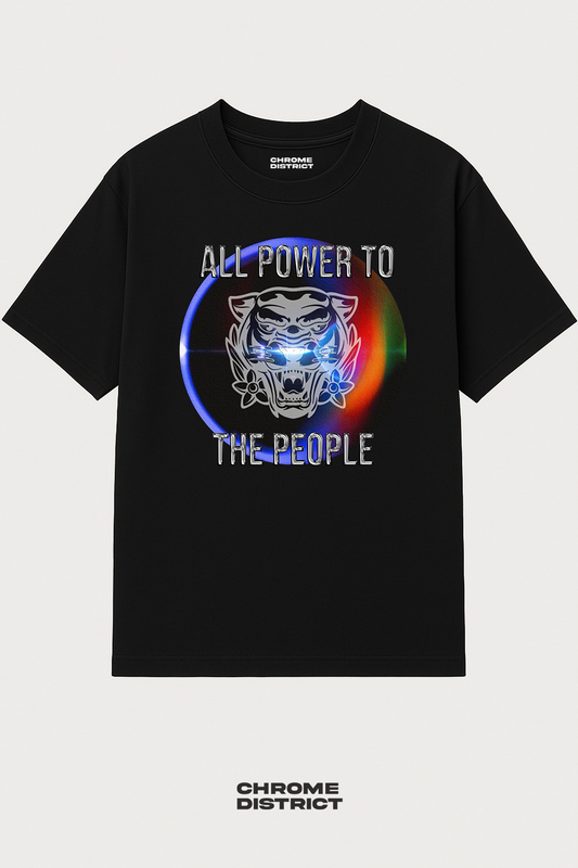 All Power to the People Graphic Tee – Oversized Heavyweight Cotton Streetwear T-Shirt