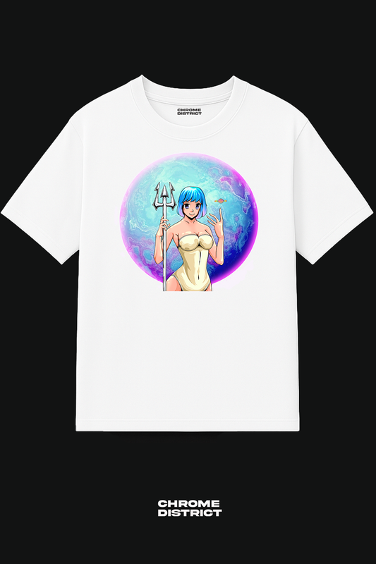 Sea Princess Graphic Tee – Oversized Heavyweight Cotton Nautical Streetwear T-Shirt