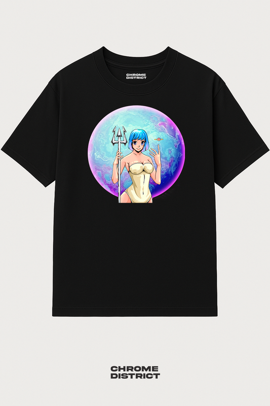 Sea Princess Graphic Tee – Oversized Heavyweight Cotton Nautical Streetwear T-Shirt