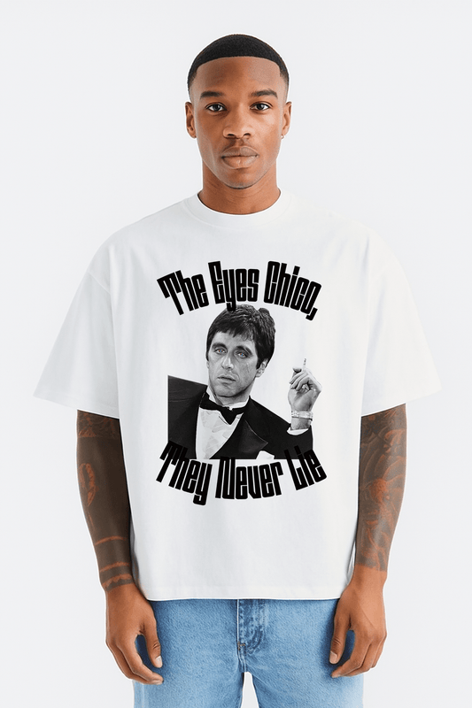 The Eyes Never Lie, Chico Graphic Tee – Oversized Heavyweight Cotton Retro Movie Streetwear T-Shirt