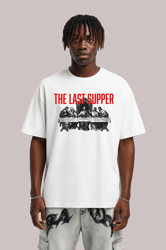 Last Supper Graphic Tee – Oversized Heavyweight Cotton Christian Streetwear T-Shirt
