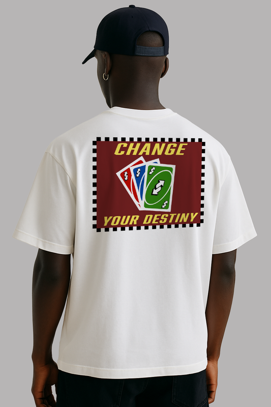 Uno Card Graphic Tee – Oversized Heavyweight Cotton Retro Game Streetwear T-Shirt