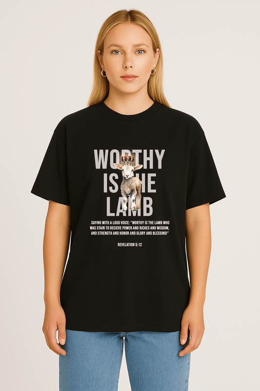 Psalms Lamb Graphic Tee – Oversized Heavyweight Cotton Christian Streetwear T-Shirt