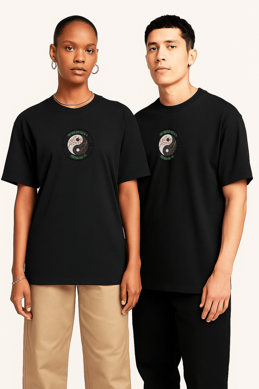 Yin Yang Graphic Tee – Oversized Heavyweight Cotton Streetwear T-Shirt