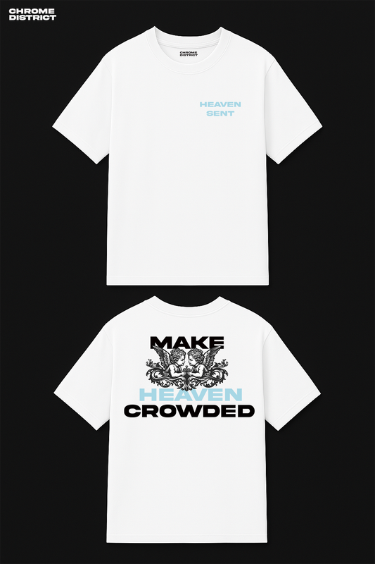 Make Heaven Crowded Graphic Tee – Oversized Heavyweight Cotton Christian Streetwear T-Shirt