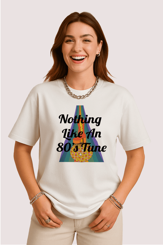 Nothing Like an 80s Tune Graphic Tee – Oversized Heavyweight Cotton Vintage Music T-Shirt