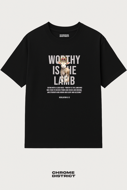 Psalms Lamb Graphic Tee – Oversized Heavyweight Cotton Christian Streetwear T-Shirt