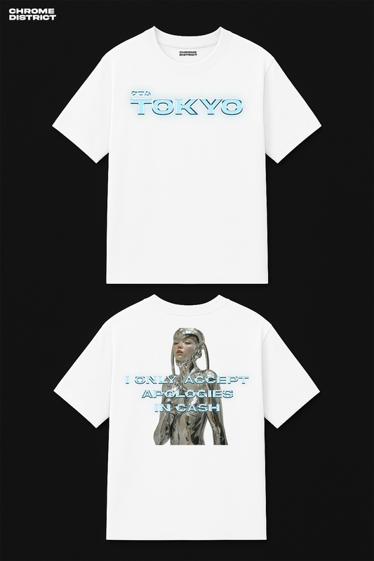 I Only Accept Apologies in Cash Graphic Tee – Funny Oversized Heavyweight Cotton Streetwear T-Shirt